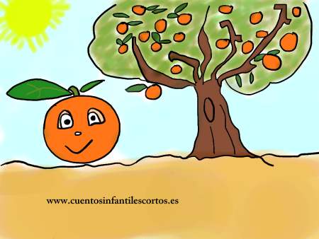 Dibujos para colorear - naranjito y el naranjo de valencia
